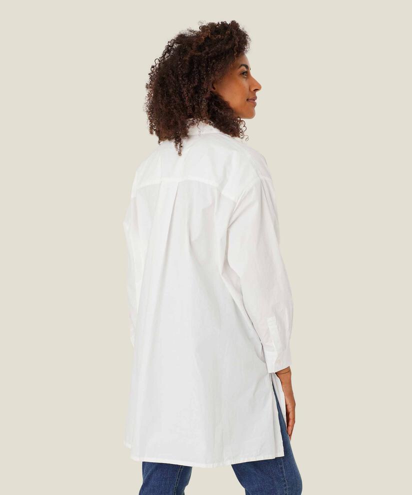 chemise boutonnée en coton, White