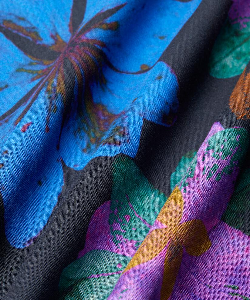 Blouse en viscose à col rond, Wild Aster