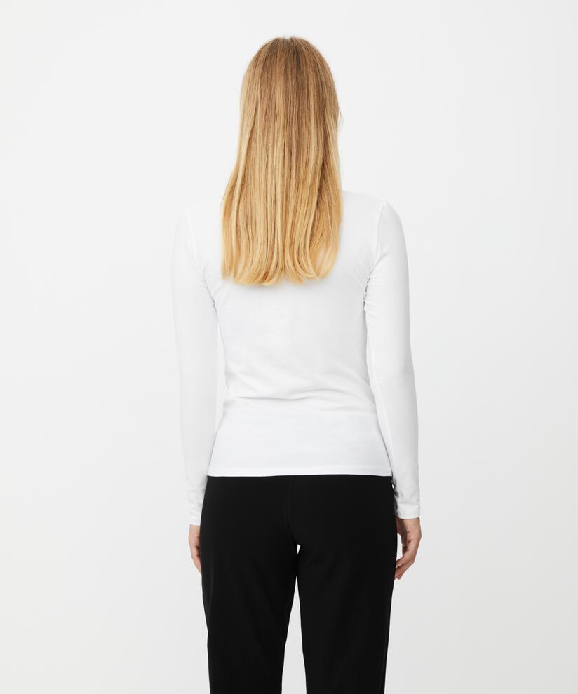Blouse ajusté en jersey extensible, White