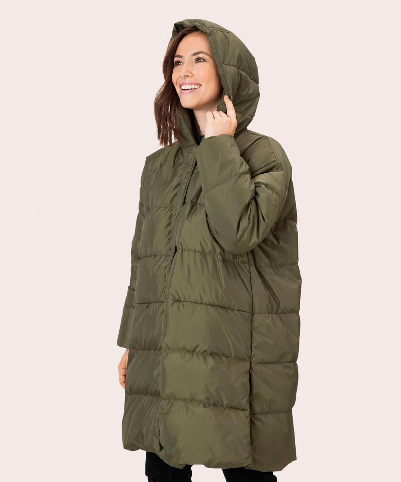 Manteau En Duvet Avec Capuche, Olive Night