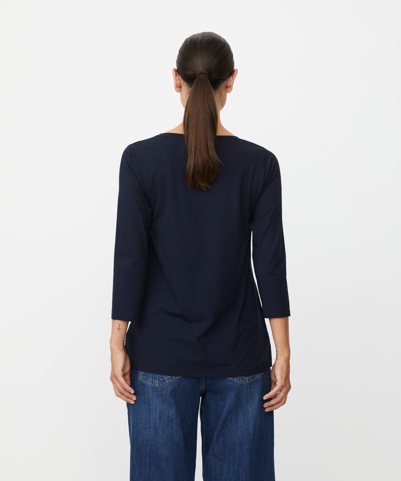 Top En Jersey Á Col Rond, Navy