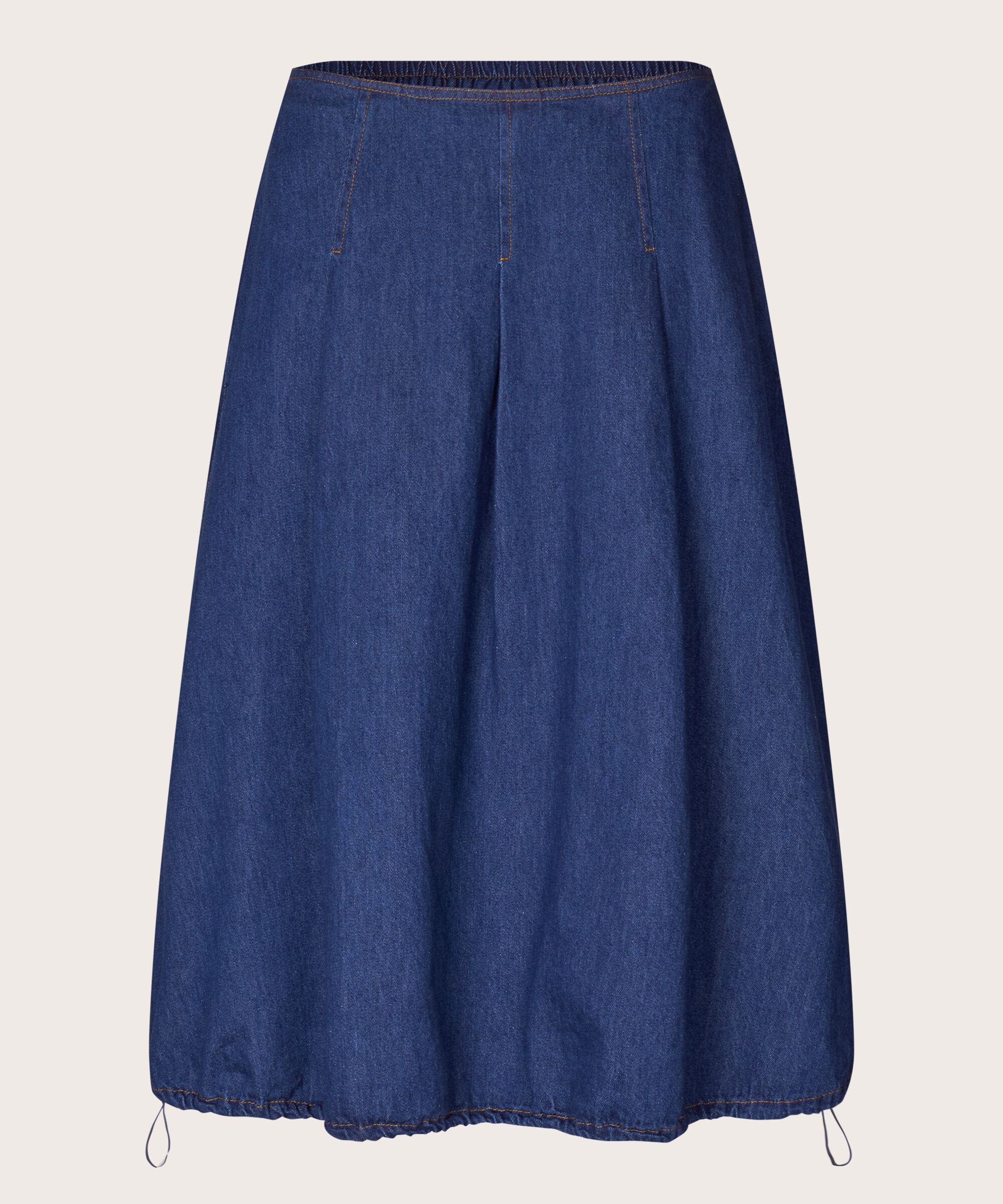 jupe en jean avec ourlet élastique, Dark Denim