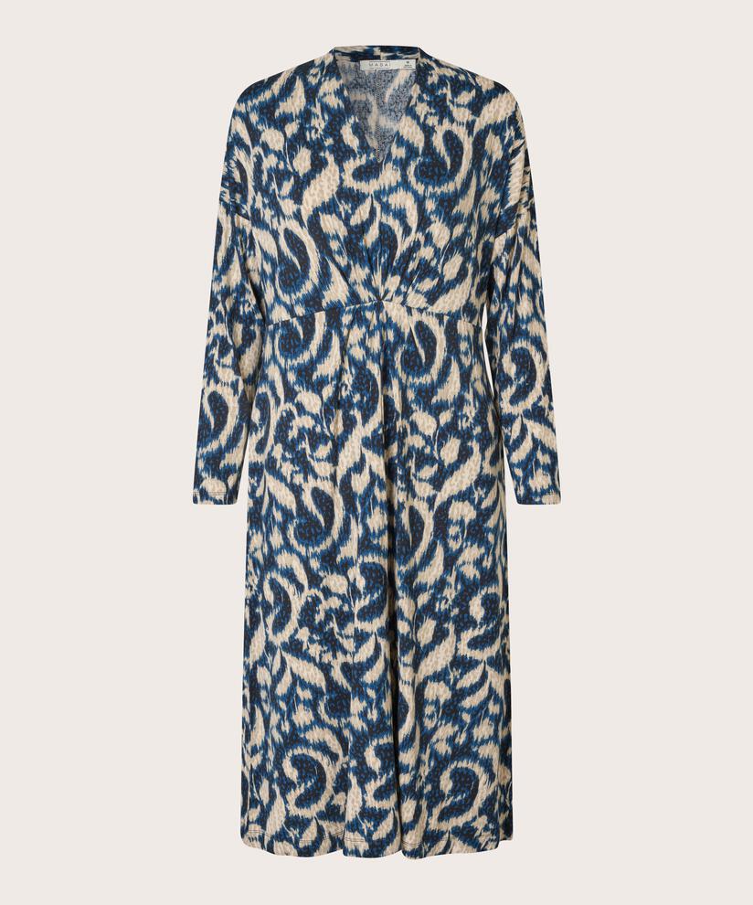 robe en jersey avec col en V et poches fendues, Moonlit Ocean