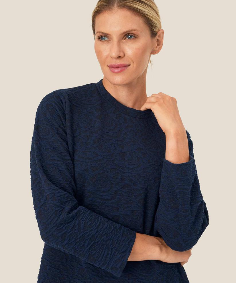 tunique en jersey avec zip au dos, Navy