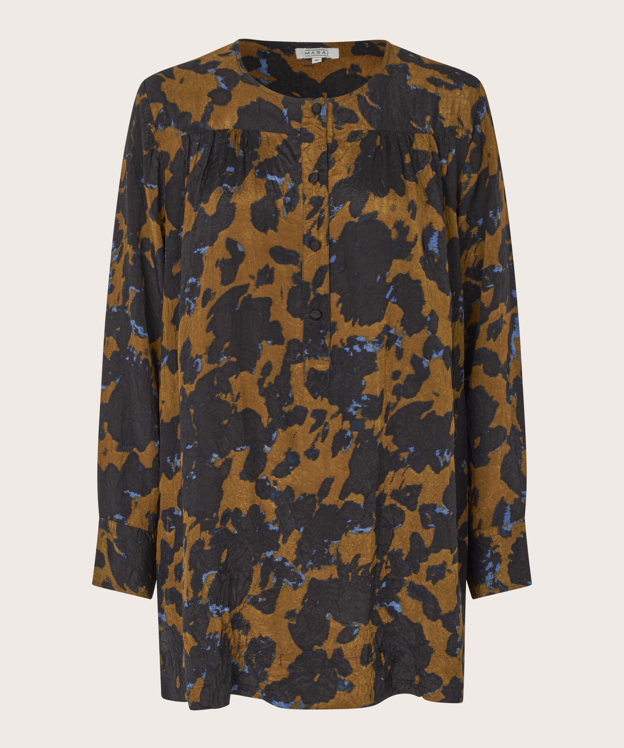 tunique en viscose à motifs avec boutons au cou, Breen