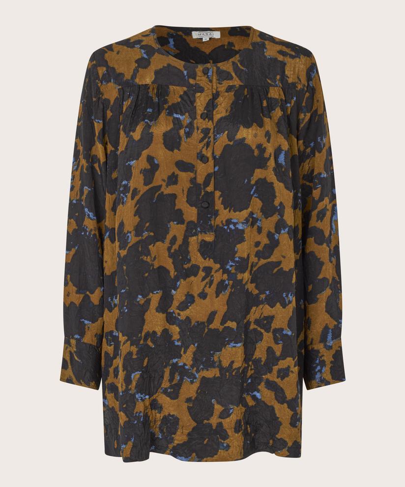 tunique en viscose à motifs avec boutons au cou, Breen