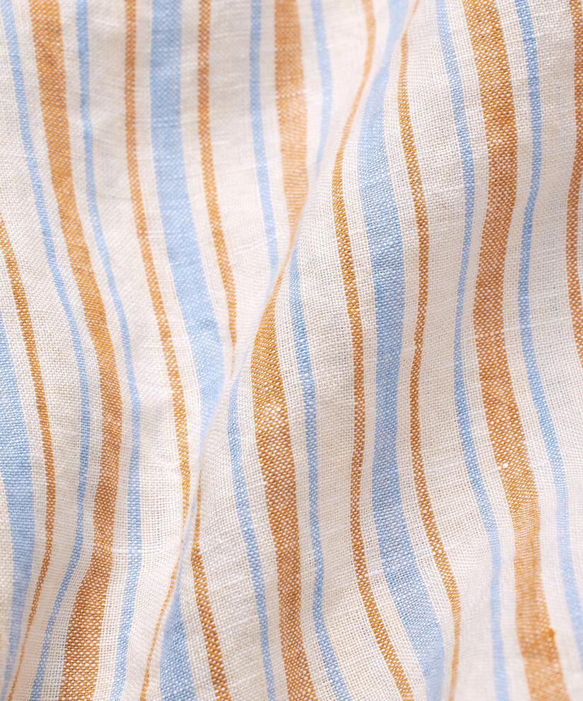 chemise en lin rayée à manches courtes, Inca Gold