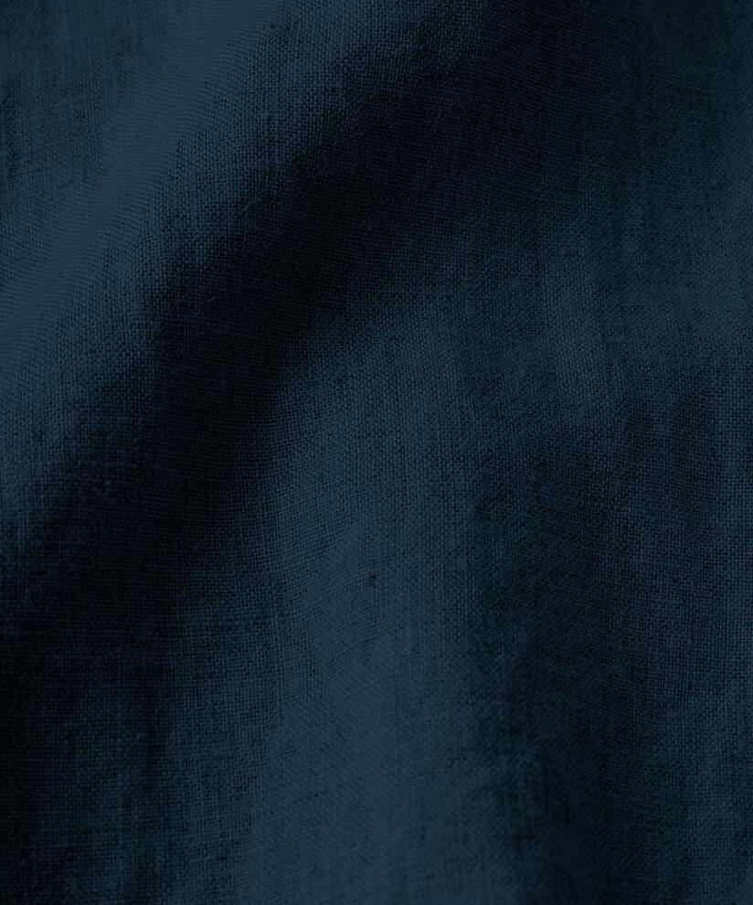 pantalon en lin à jambes larges et taille élastique, Navy