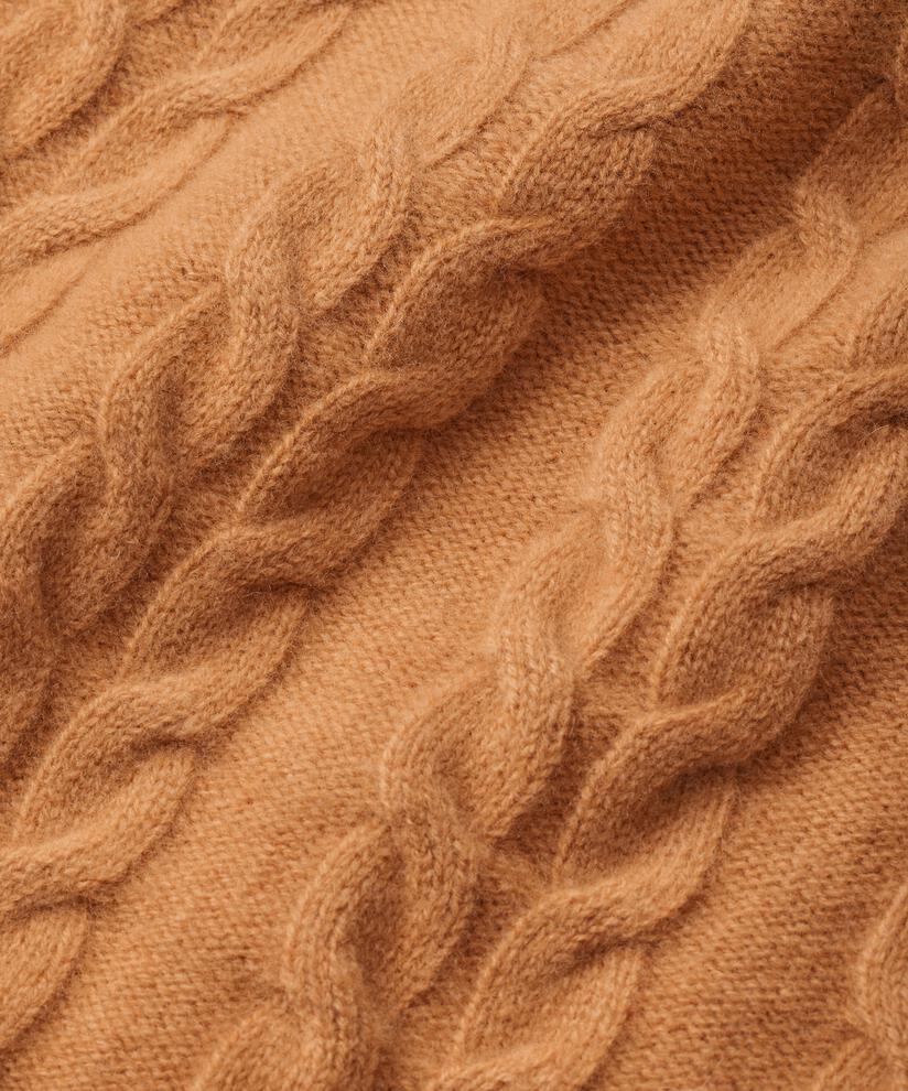 Pull torsadé en laine, Bisquit