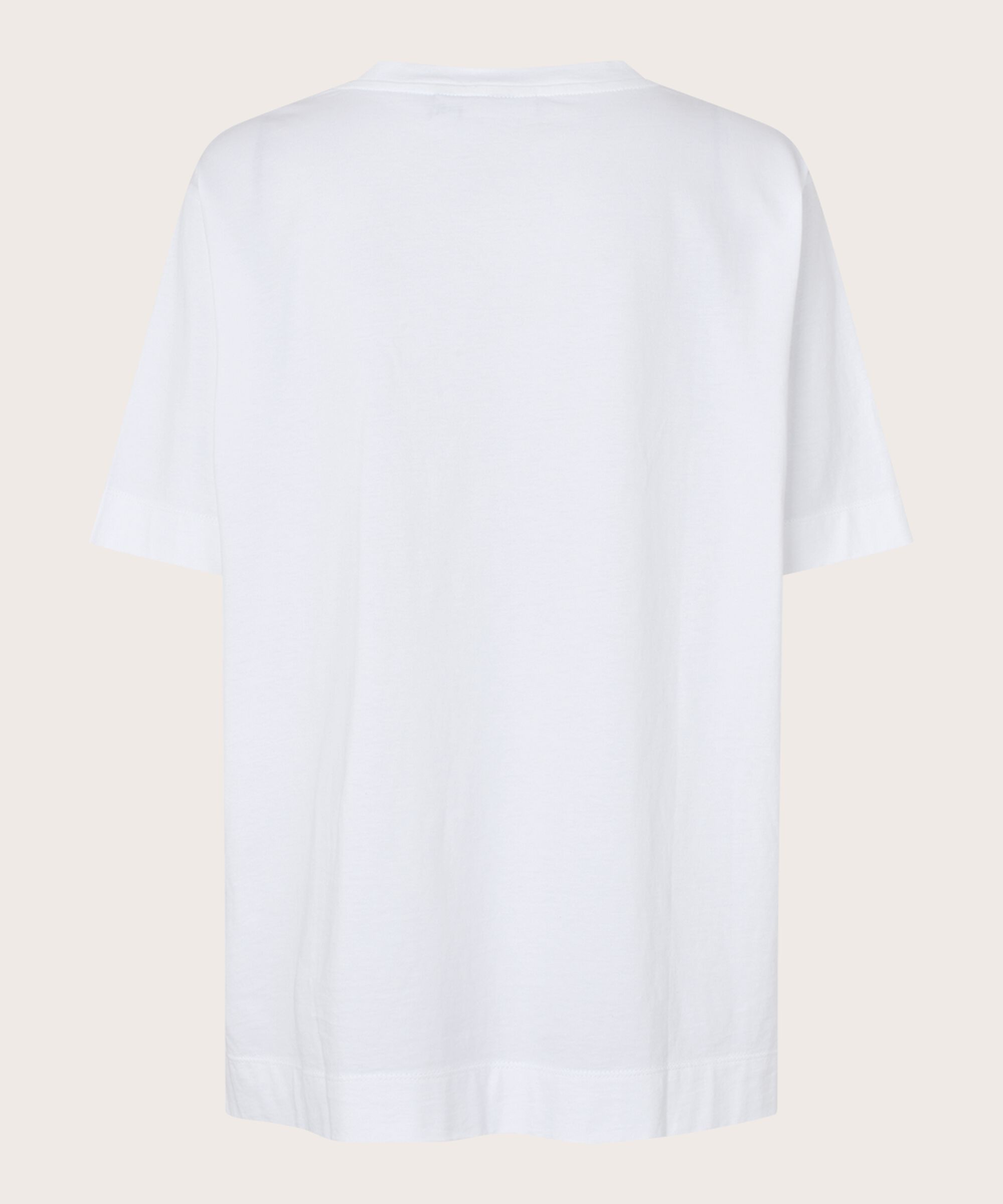 T-shirt Imprimé À Col Rond, White
