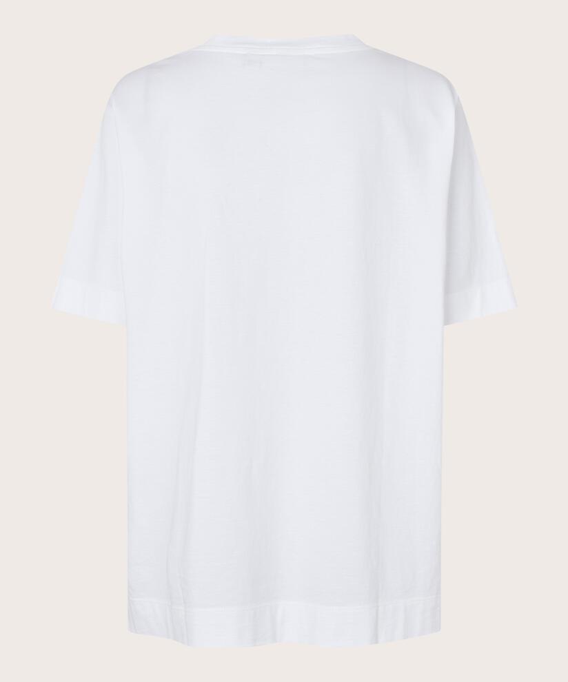 T-shirt Imprimé À Col Rond, White