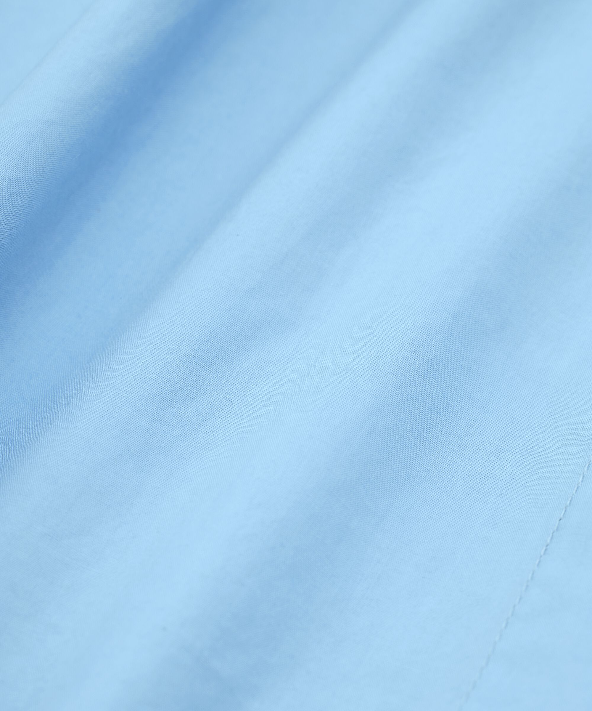 Chemise Classique En Coton À Bords Arrondis, Powder Blue