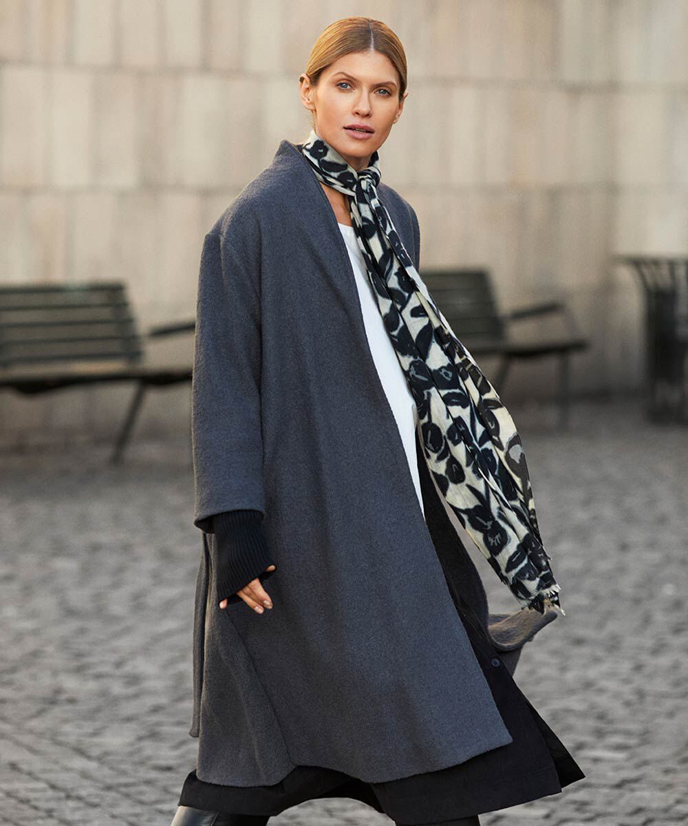 TERRA COAT, D. Grey mel.