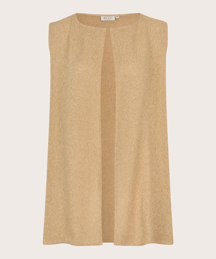 Gilet Long Ouvert En Boucle, Safari