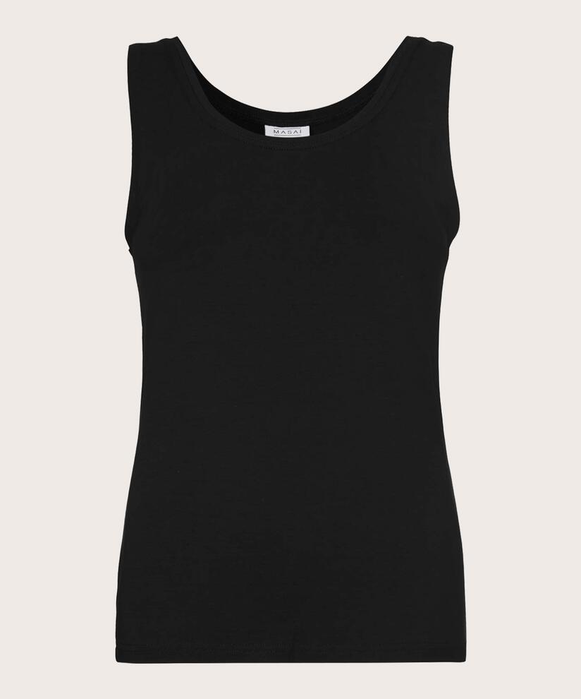 débardeur en jersey doux, Black