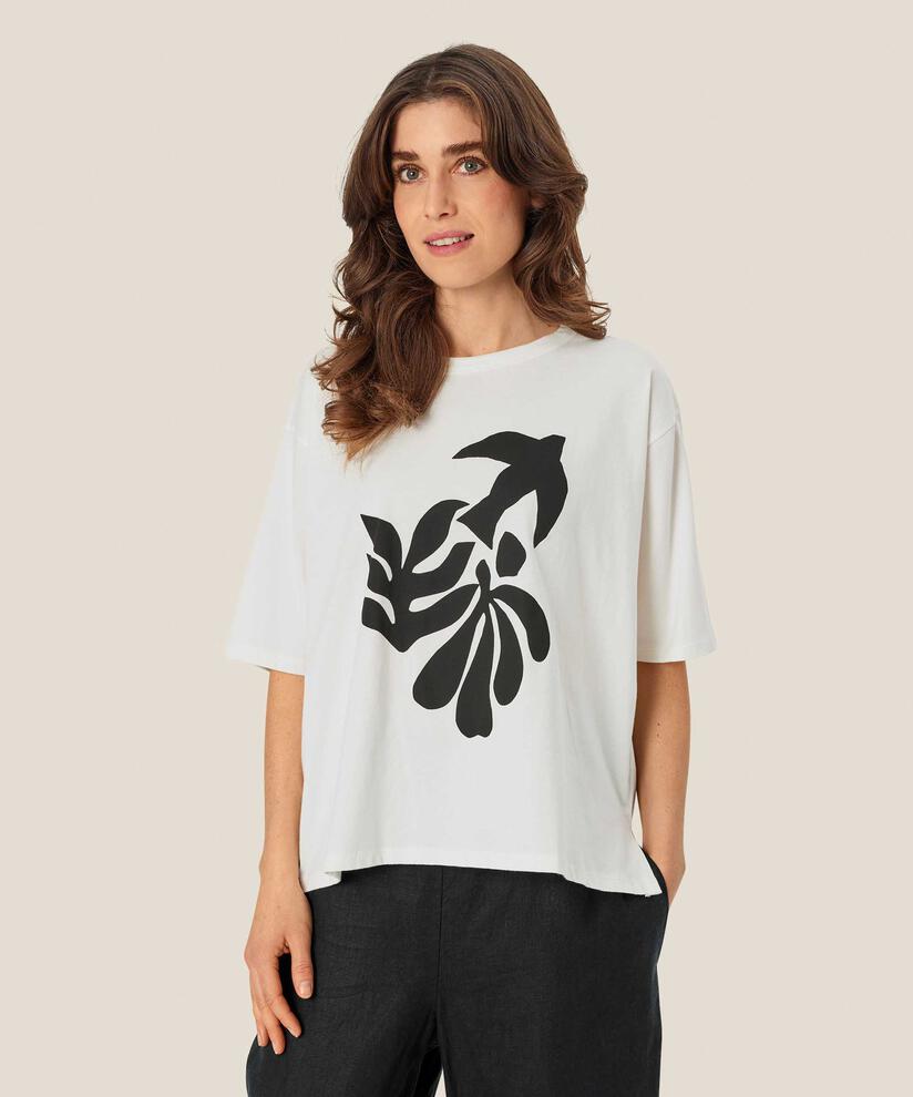 T-shirt En Coton Avec Imprimé, Jet Stream