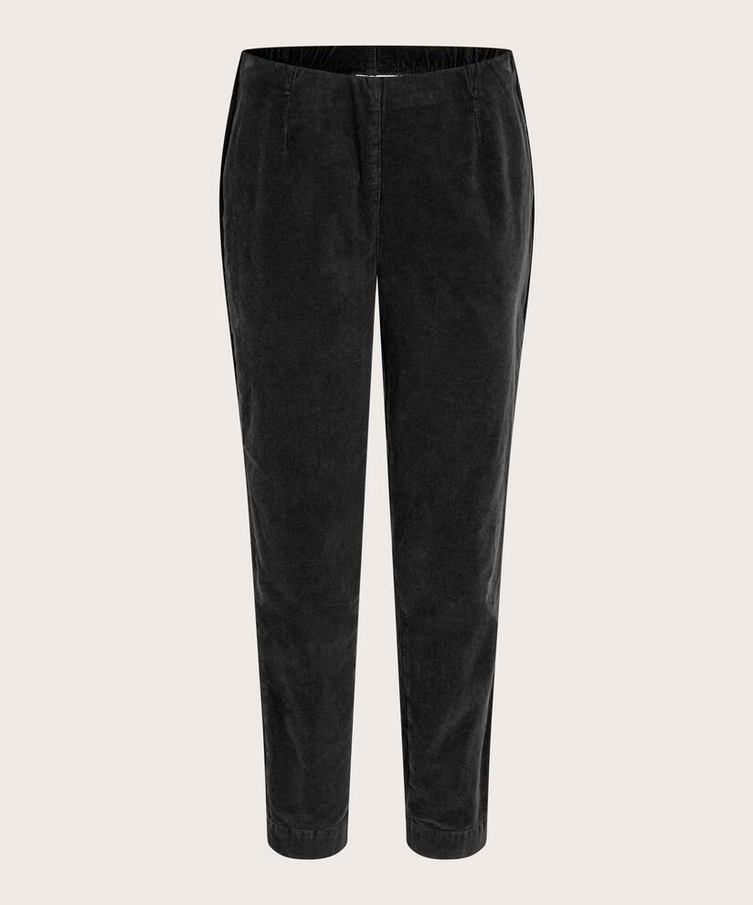 pantalon en velours côtelé à jambes étroites, Black