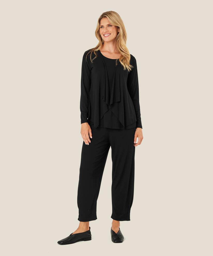 Cardigan Ouvert En Jersey, Black