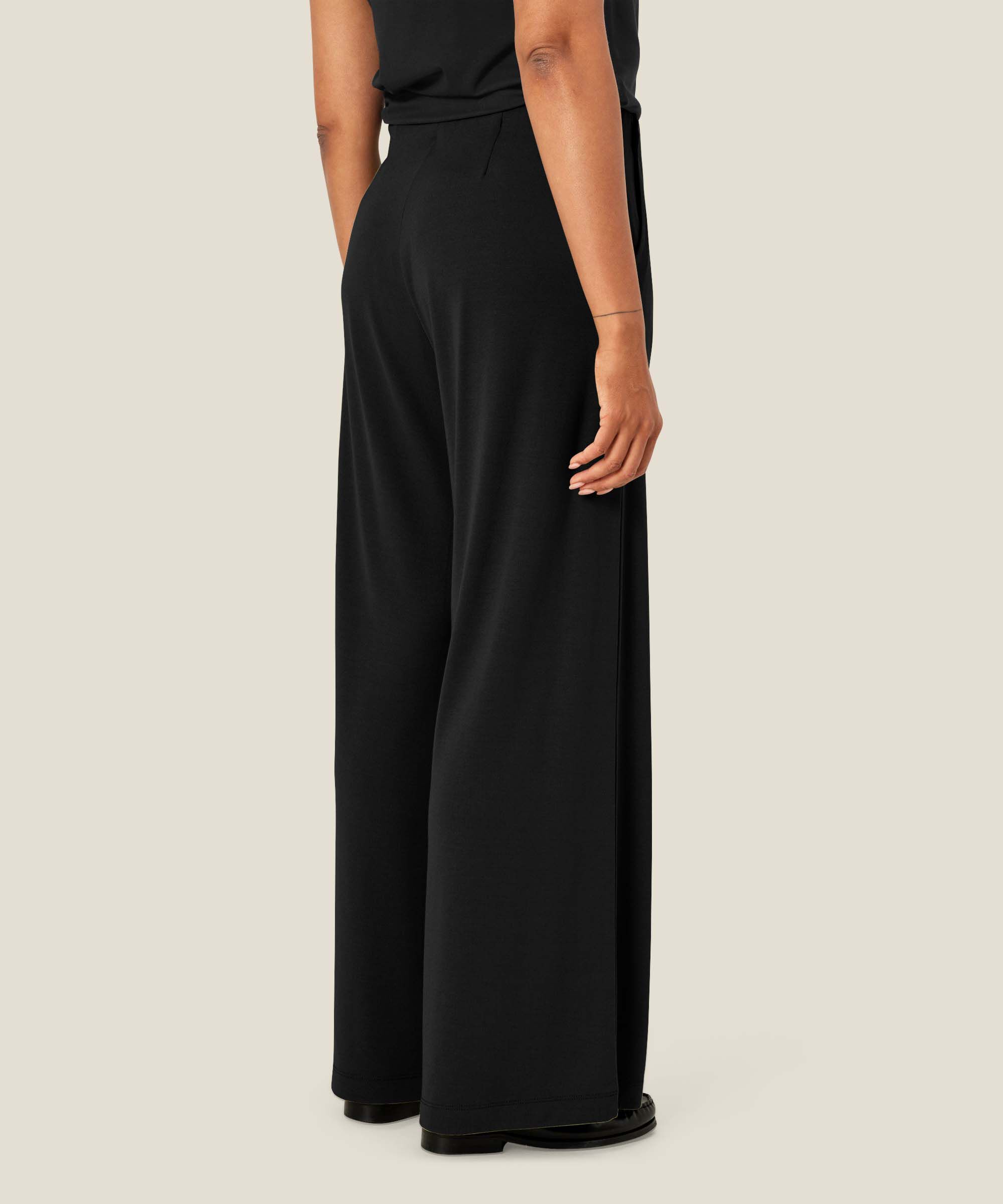 pantalon en jersey avec taille élastique, Black