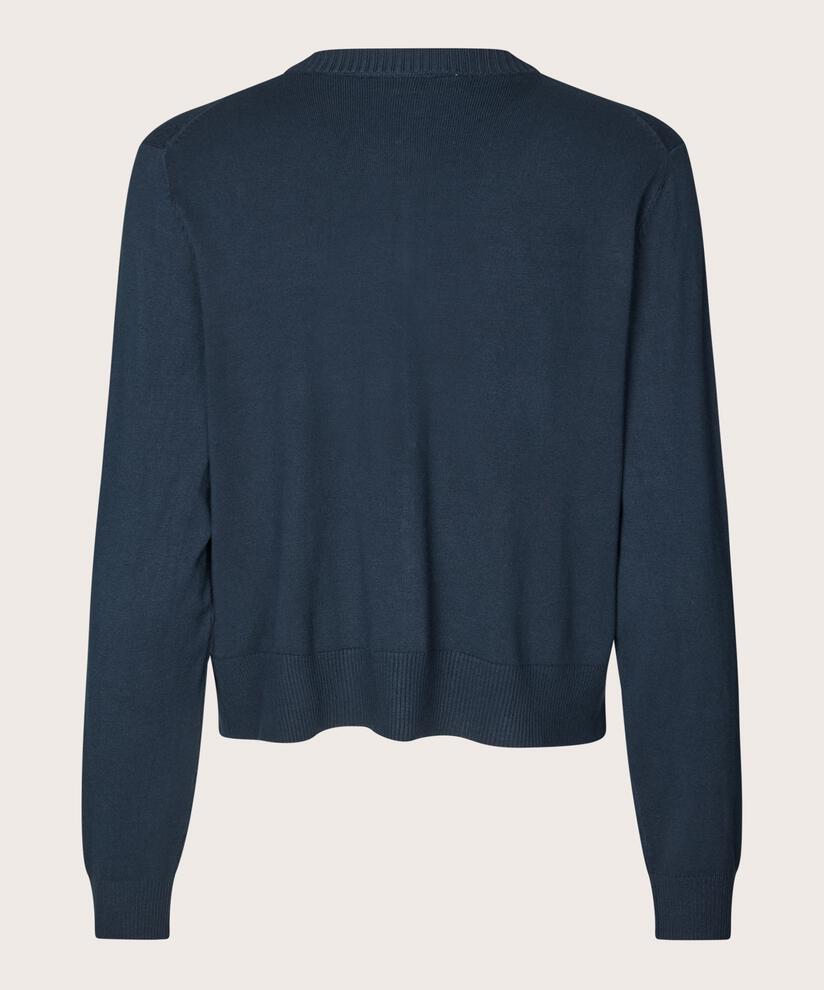 cardigan à manches longues avec boutons en strass, Navy Blazer