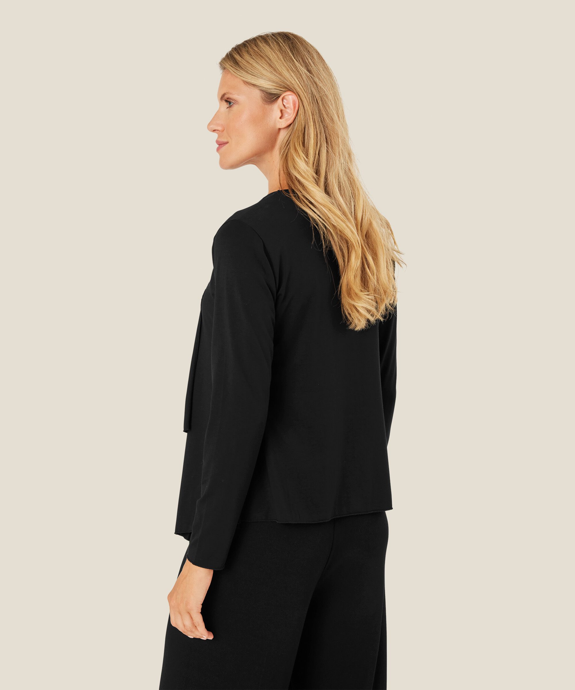 Cardigan Ouvert En Jersey, Black