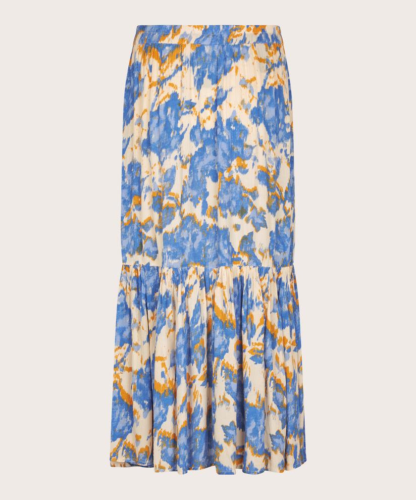 jupe en viscose à motifs avec taille élastique, Nebulas Blue