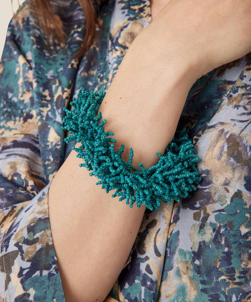 bracelet avec perles colorées, Teal