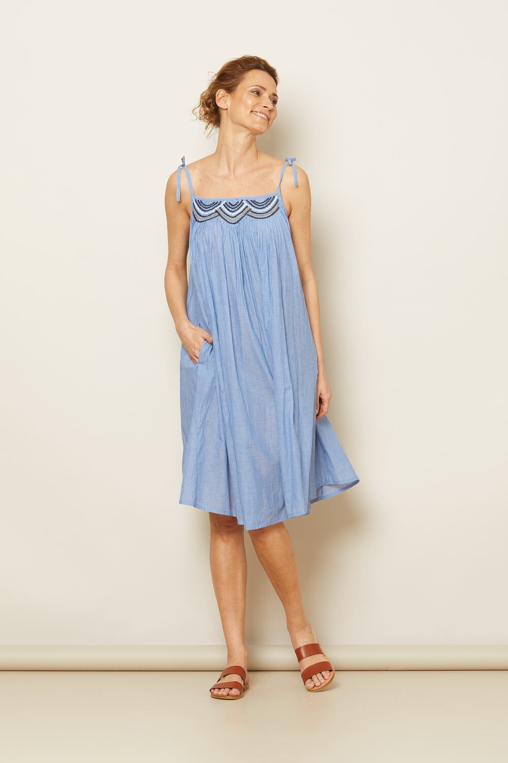 OLLIE DRESS, Brunnera Blue
