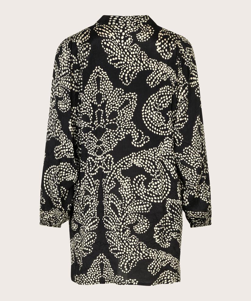 tunique effet portefeuille et manches 3/4, Black