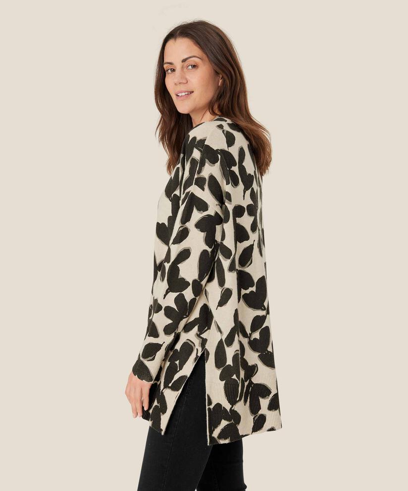 pull en maille à imprimé floral, Fog