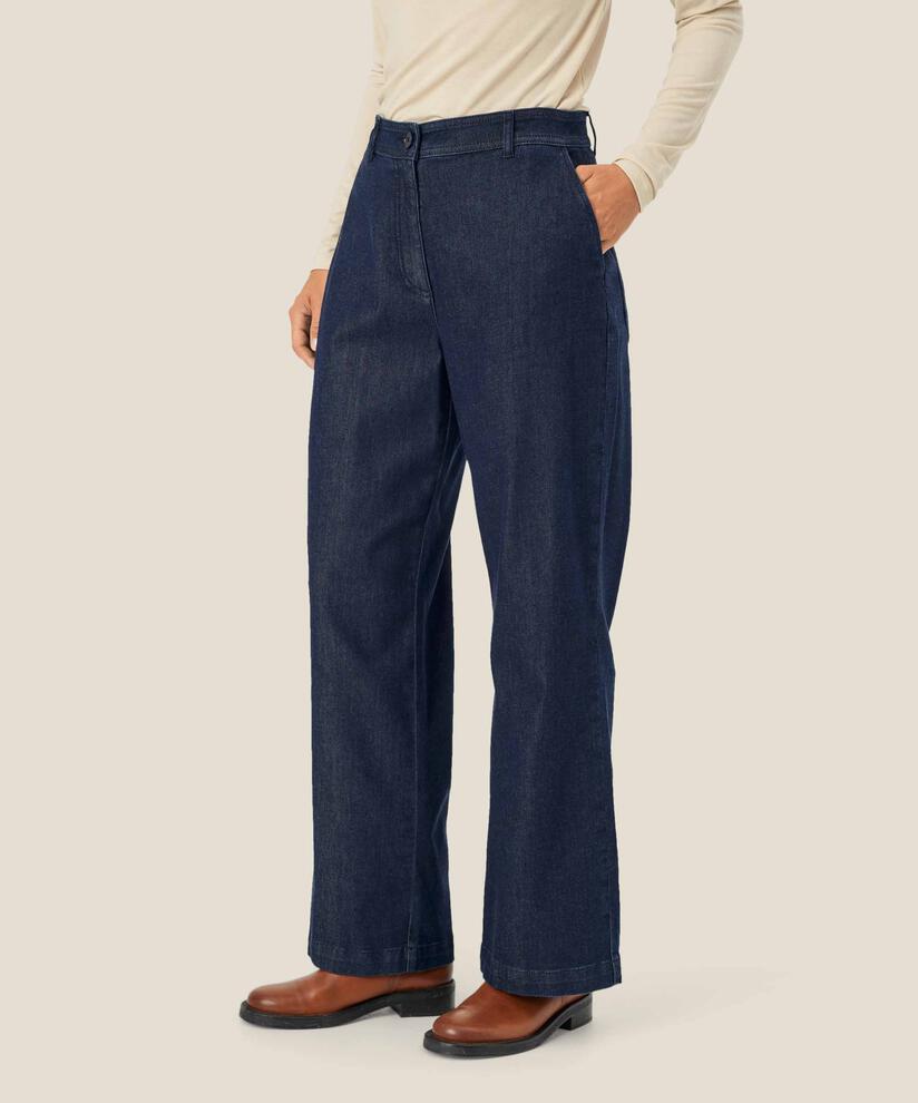 jeans avec stretch et jambe droite, Dark Denim