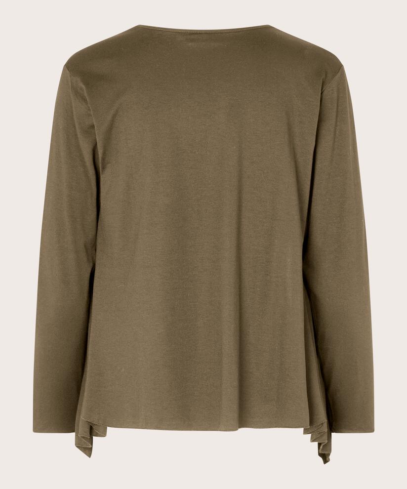 Cardigan Ouvert En Jersey, Dusky Green