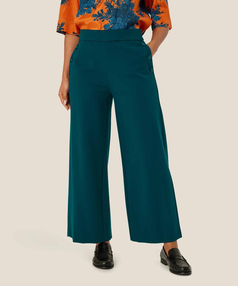 Pantalon En Jersey Épais Avec Détails De Boutons, Reflect Pond