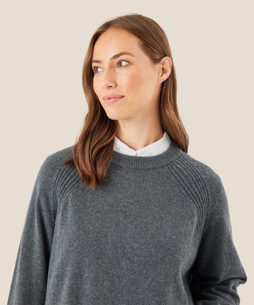 pull en maille avec bords côtelés, M. Grey mel.