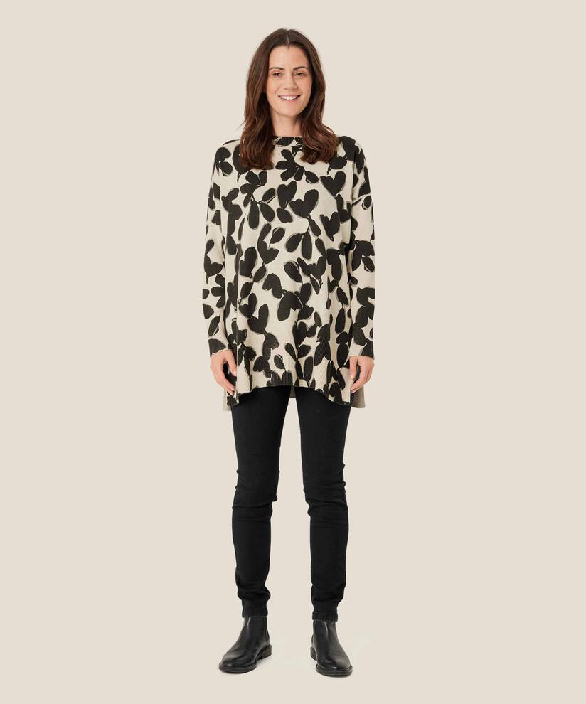 pull en maille à imprimé floral, Fog