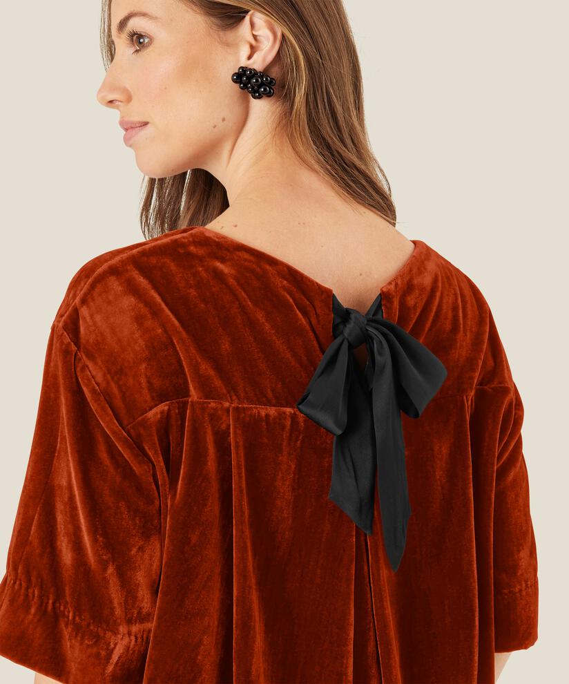 blouse en velours avec nœud, Picante