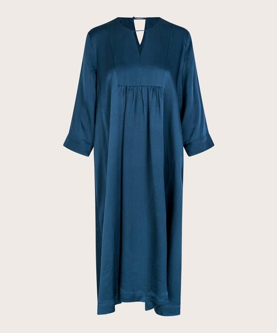Robe En Viscose Manches Trois-quarts, Moonlit Ocean