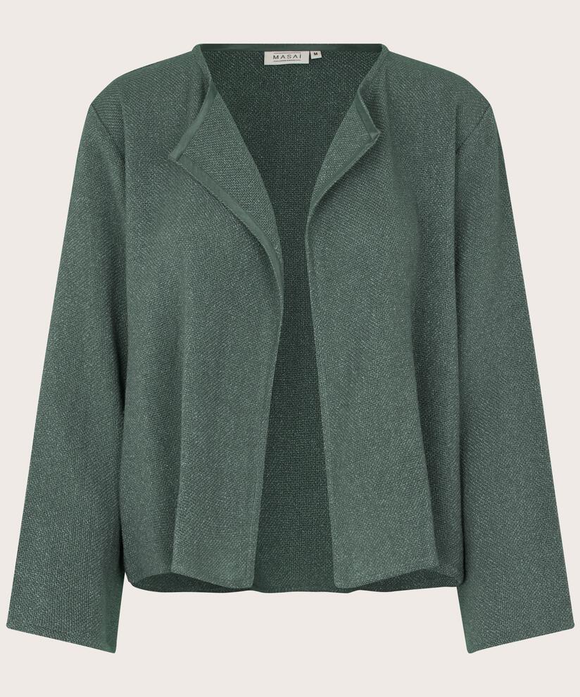 Veste Courte En Bouclé, Balsam Green