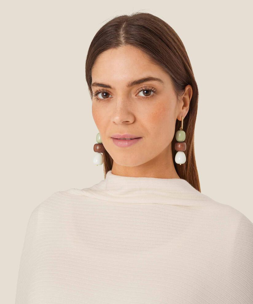 boucles d'oreilles avec perles en bois, Bog