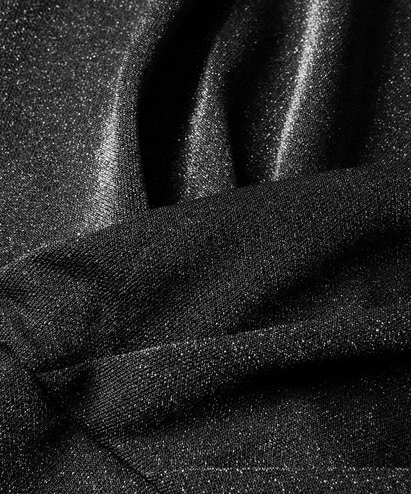 robe en jersey scintillantes effet portefeuille, Black