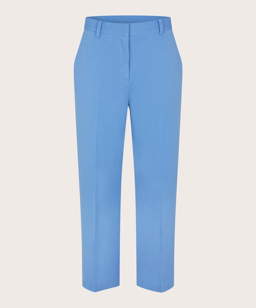 Pantalon En Coton Épais Avec Poches Fendues, Blue Bonnet