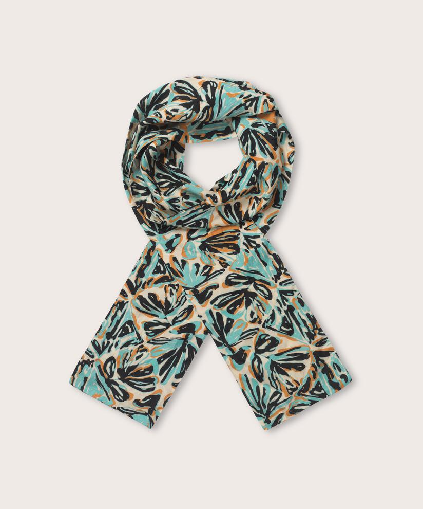 Écharpe En Viscose Imprimée, Aqua