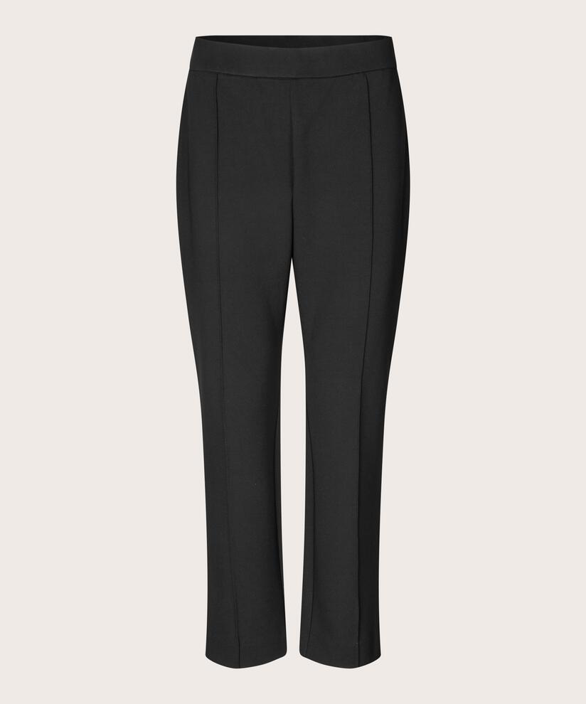 leggings en jersey épais avec plis de pression cousus, Black
