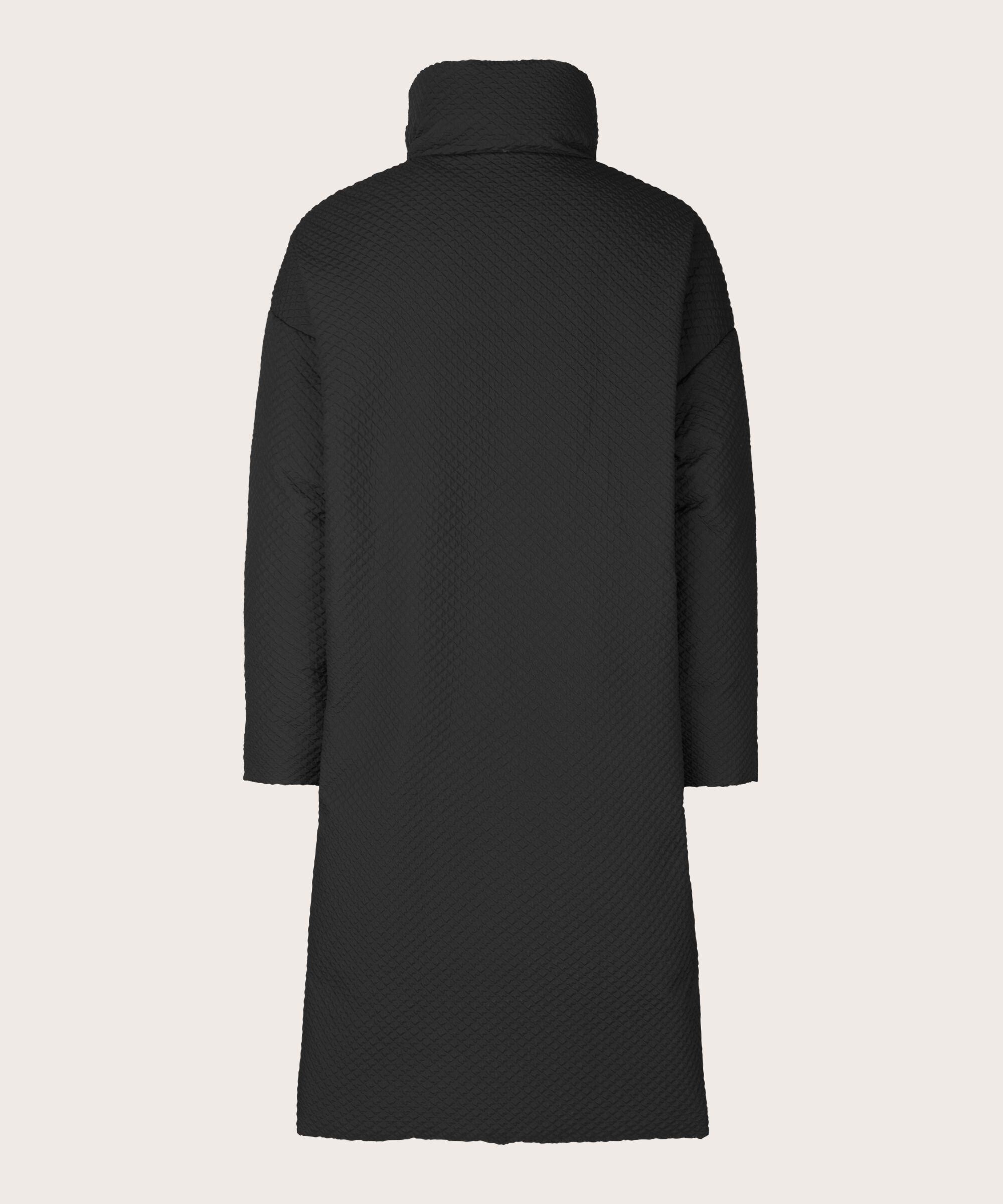 manteau en duvet avec structure gaufrée, Black