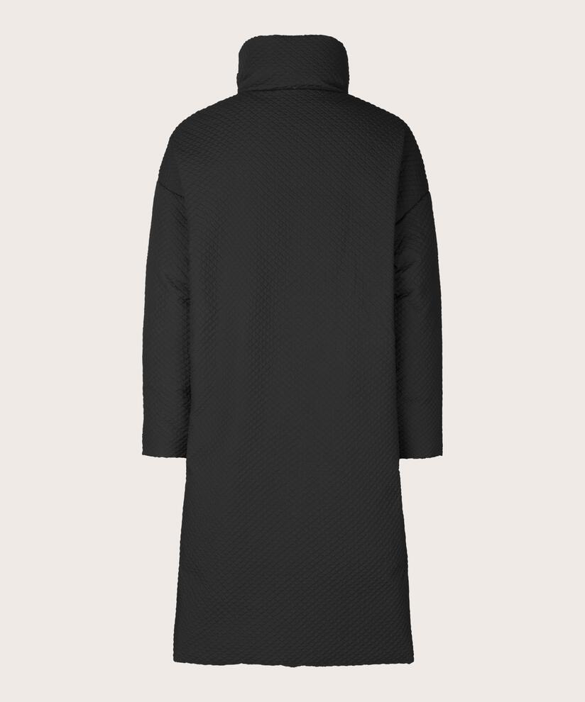 manteau en duvet avec structure gaufrée, Black