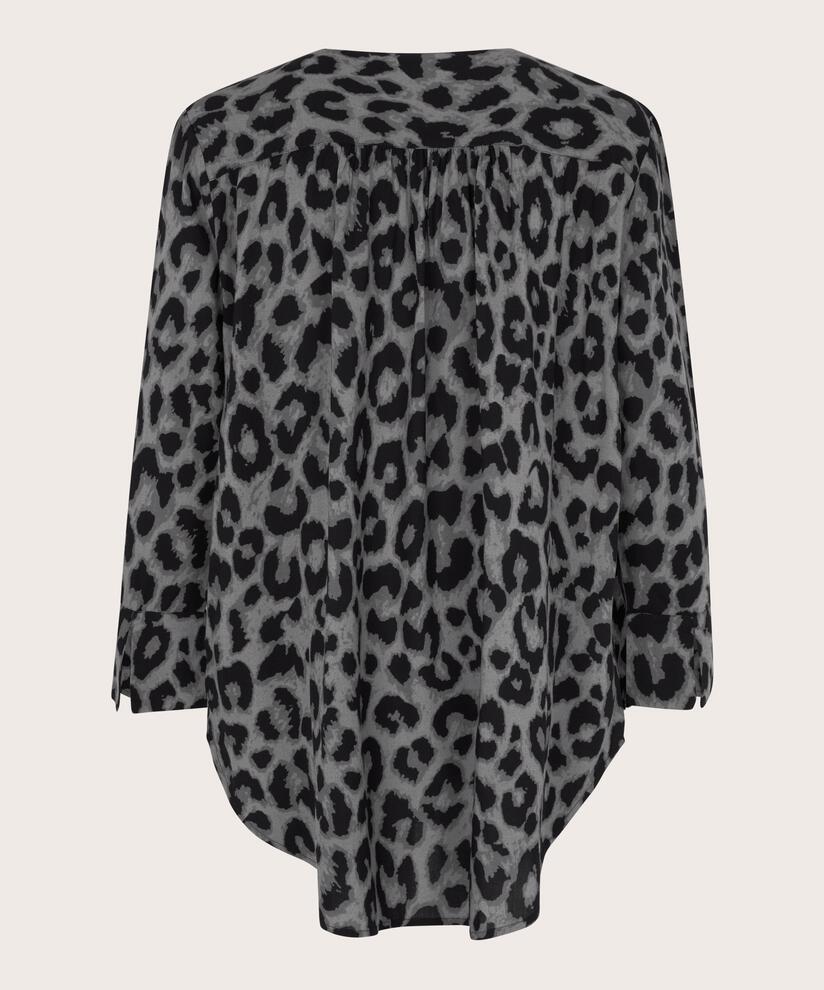 tunique en viscose à motif effet portefeuille, Steel Grey