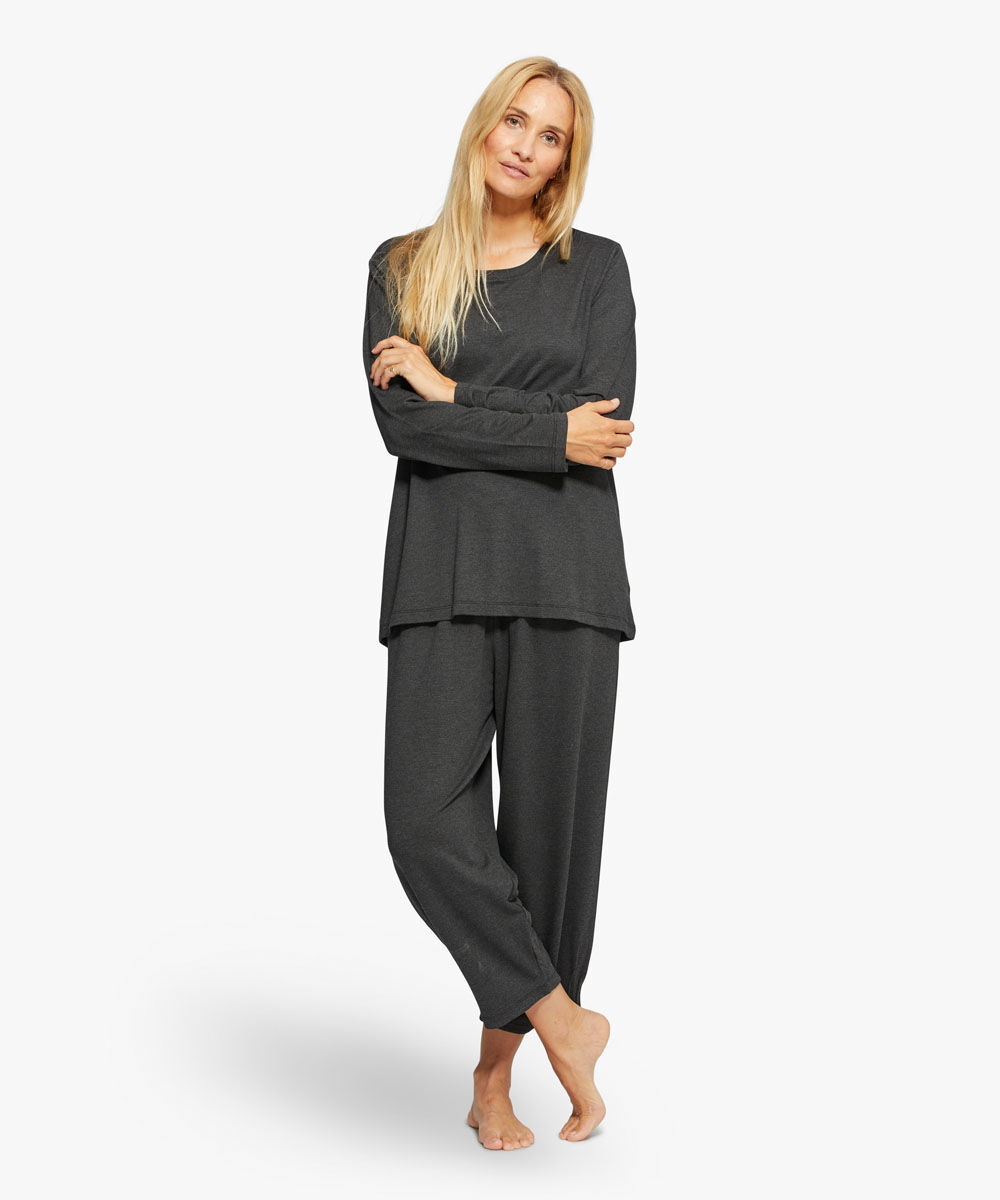 pantalon de jogging en jersey doux, D. Grey mel.