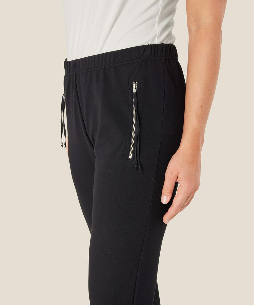 pantalon à la cheville en jersey, Black