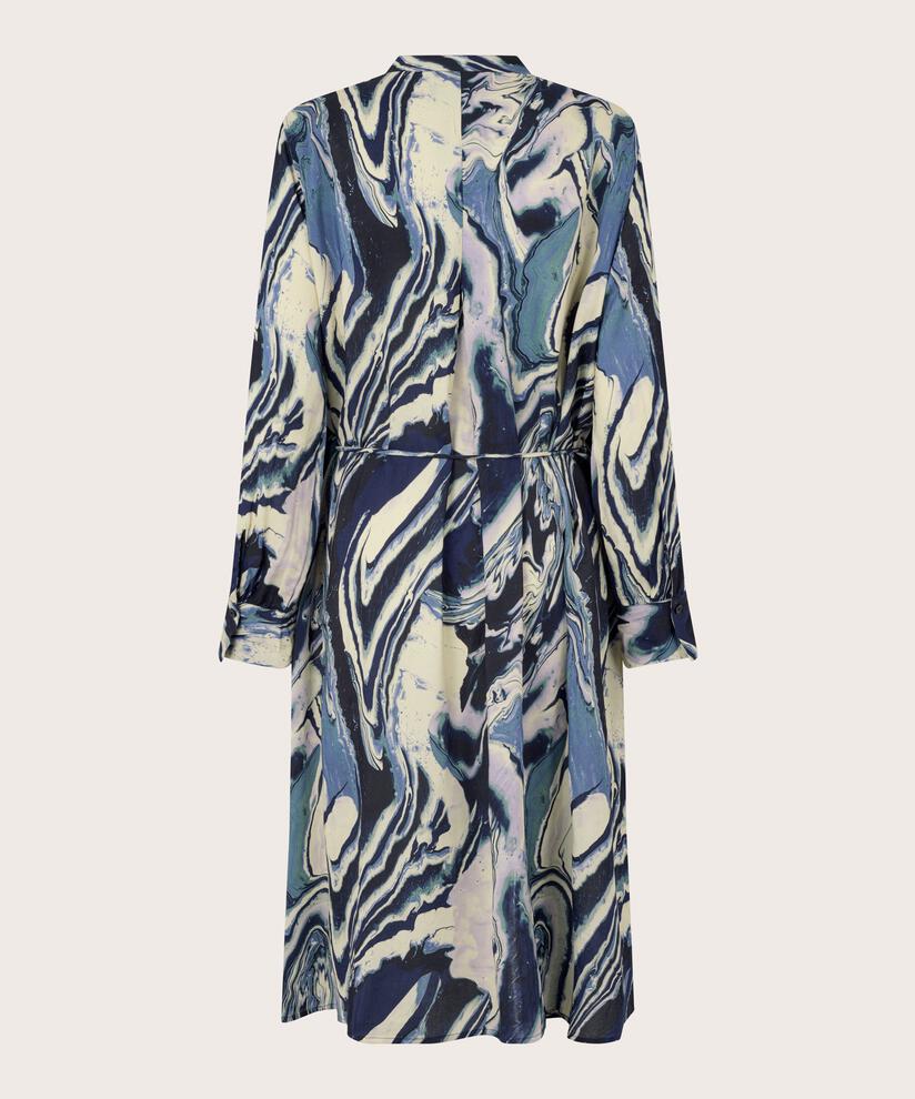 robe chemise en viscose avec ceinture à nouer, Wisteria