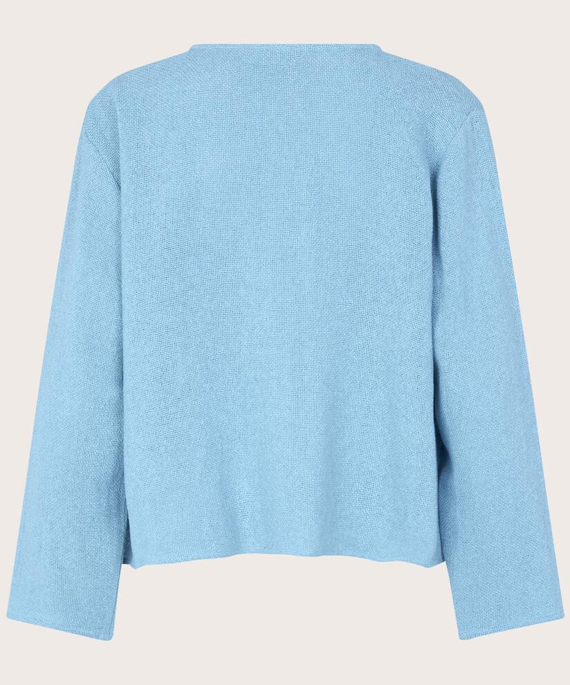 Veste Courte En Bouclé, Powder Blue
